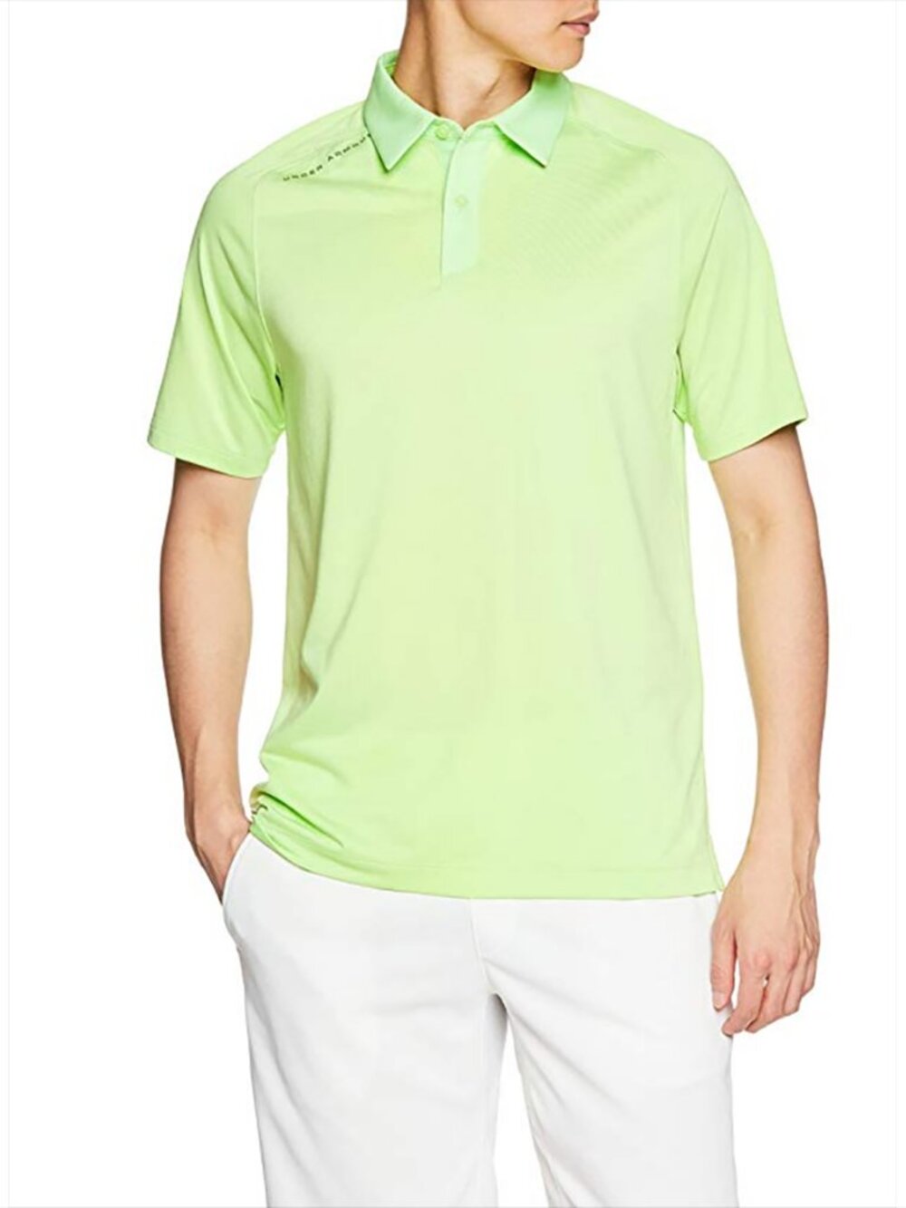 Under Armour Men’s Polo ThreadBorne Shirt HeatGear Short Sleeve Top Lime Size XL